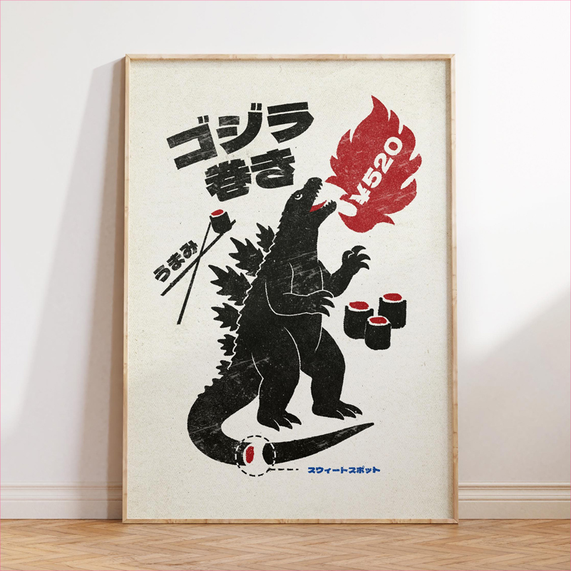 Japan Food Art Poster Retro Ja - Japanese Food Lifestyle 评论和价格