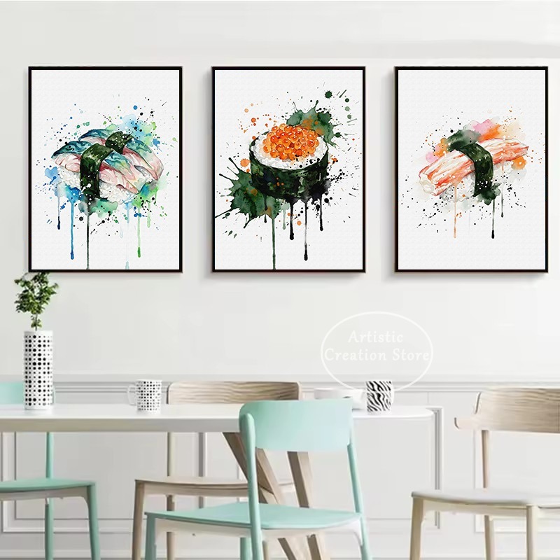 Watercolor Japanese Food Eel S - Japanese Food Lifestyle 评论和价格